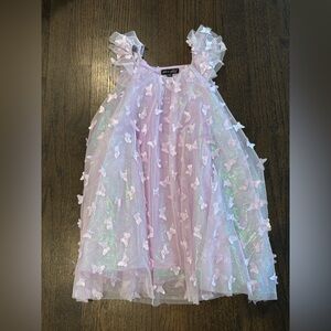 Ava & Yelly Butterfly Tulle Dress Size 5 Iridescent Lavender Fairy Party Dress